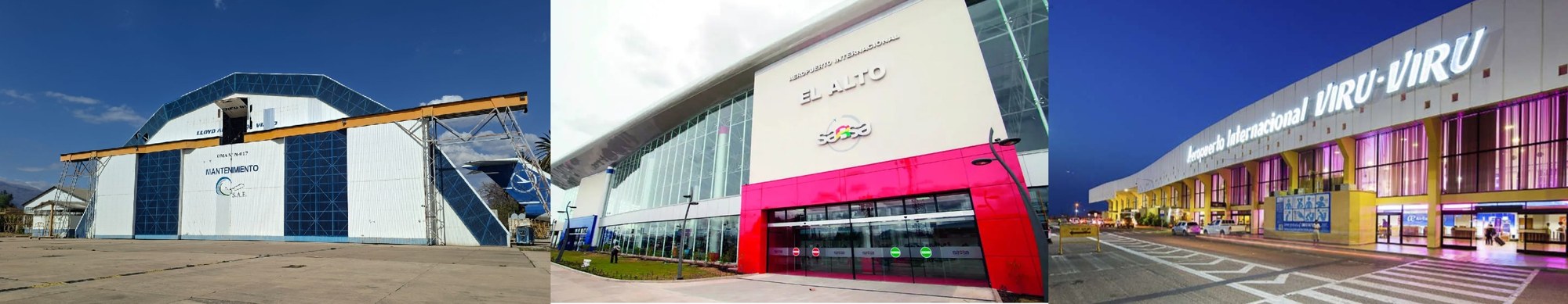 Hangar de mantenimiento S.A.E., Aeropuerto Internacional Jorge Wilstermann El Alto y Aeropuerto Internacional Viru Viru